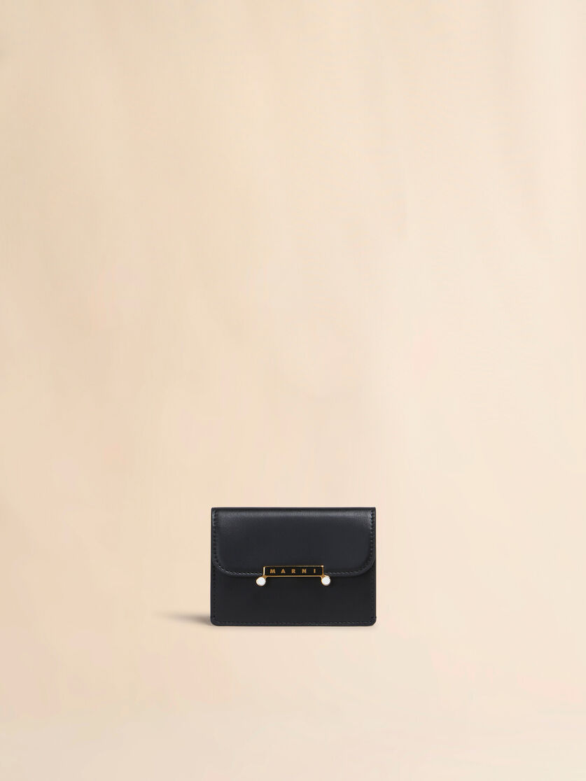 stutterheim x marni Black leather Envelope card holder