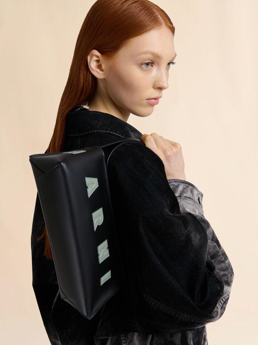 Stutterheim X Marni Black Leather Museo Baguette Bag