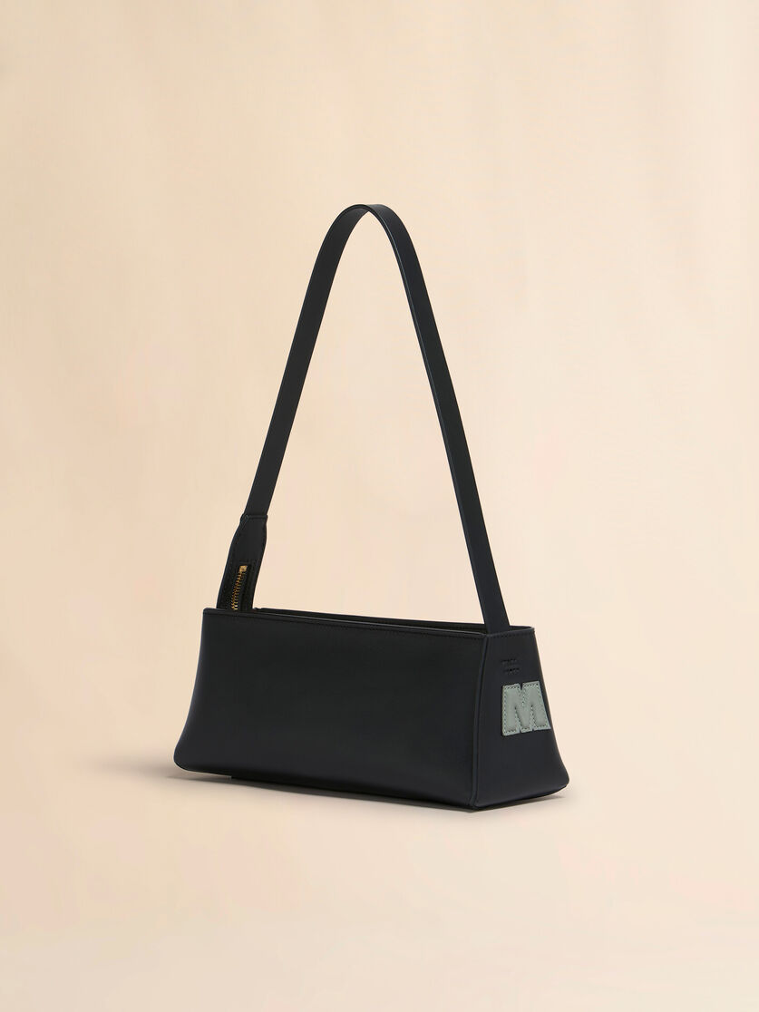 Stutterheim X Marni Black Leather Museo Baguette Bag