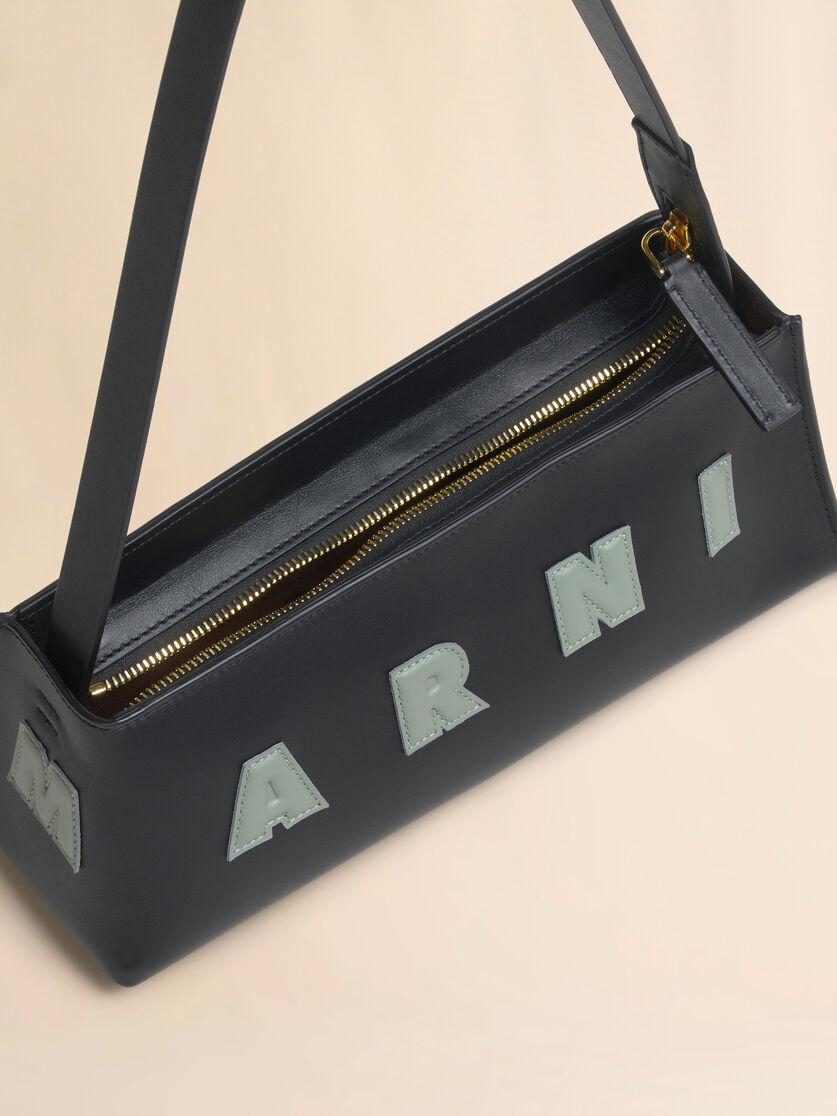 Stutterheim X Marni Black Leather Museo Baguette Bag