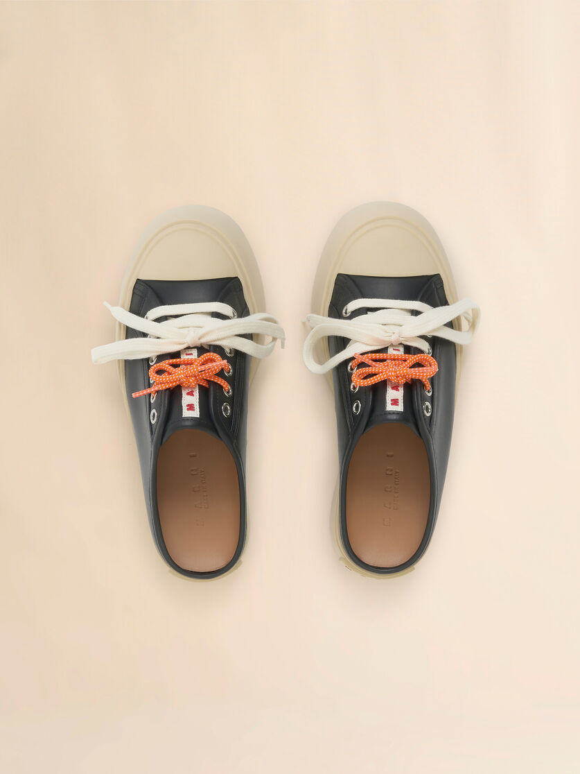 Stutterheim X Marni Black Leather Pablo Lace-up Sabot