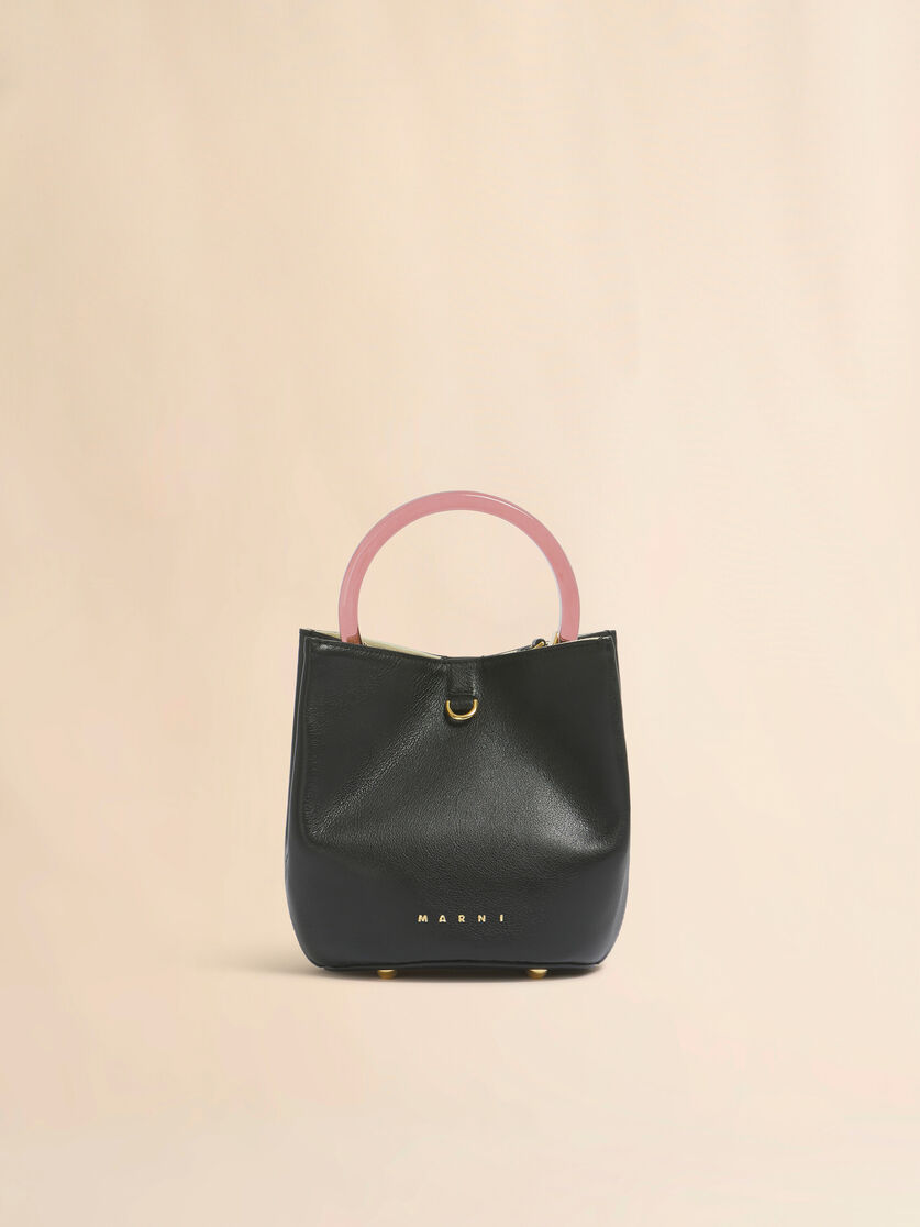 stutterheim x marni Black leather Pannier bucket bag