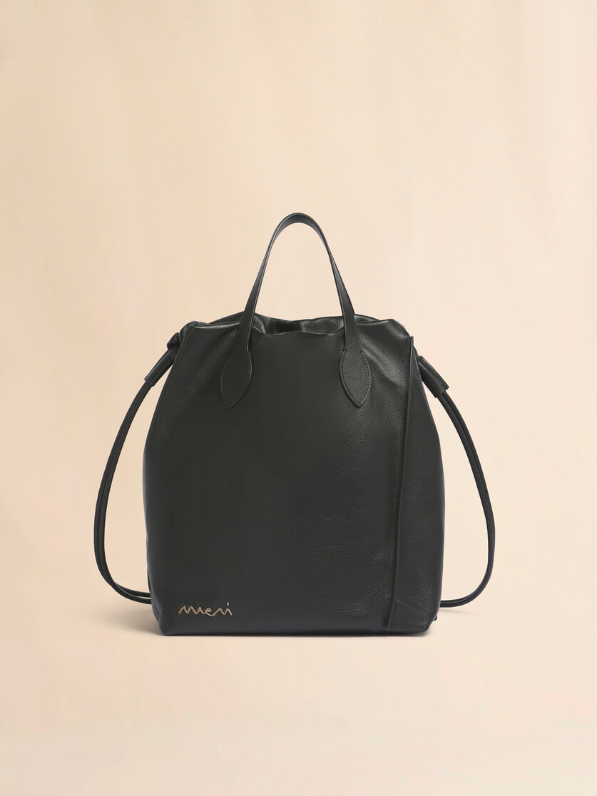 stutterheim x marni Black leather Scrunchie backpack