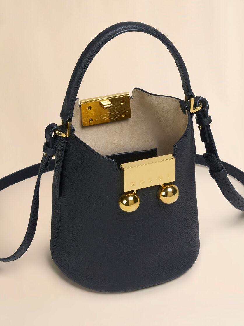 Stutterheim X Marni Black Leather Trunkaroo Bucket Bag