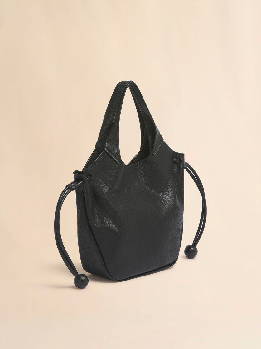 Stutterheim X Marni Black Leather Trunkaroo Soft Small Tote Bag