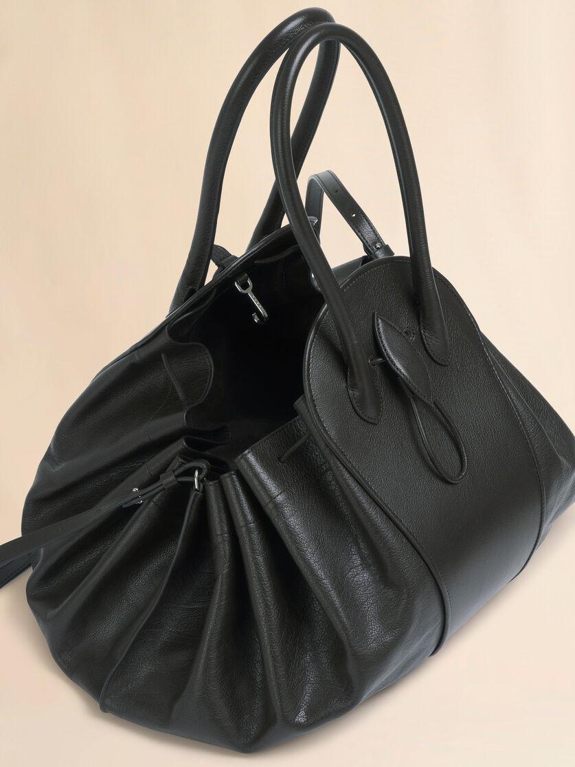 Stutterheim X Marni Black Leather Tulipea Large Handbag