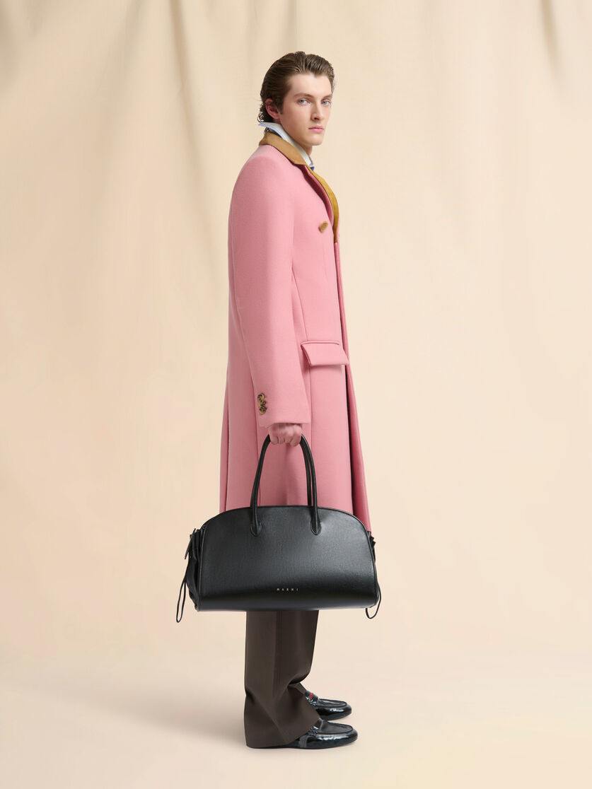 Stutterheim X Marni Black Leather Tulipea Medium Top-handle