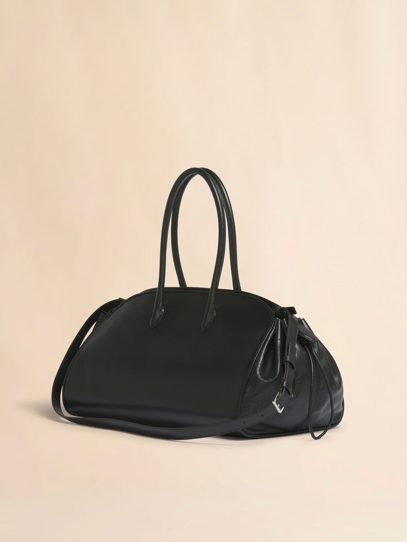 Stutterheim X Marni Black Leather Tulipea Medium Top-handle