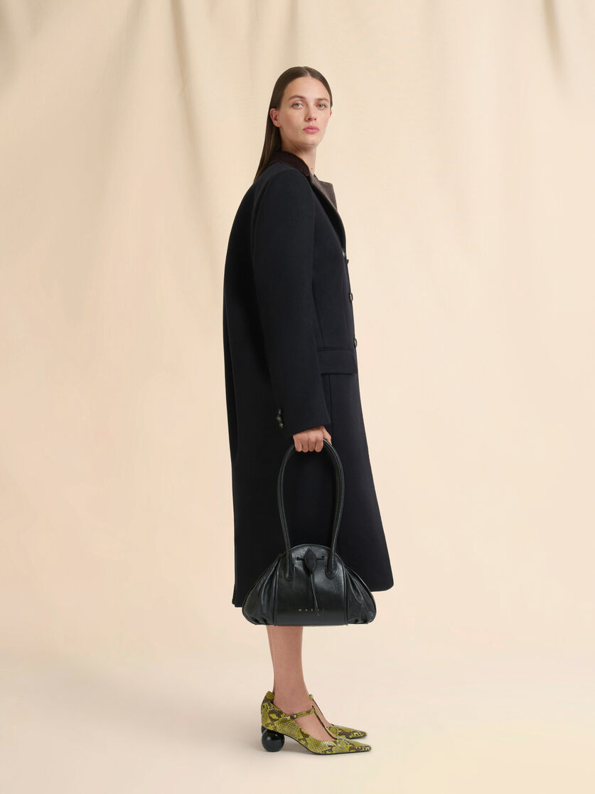 Stutterheim X Marni Black Leather Tulipea Shoulder Bag