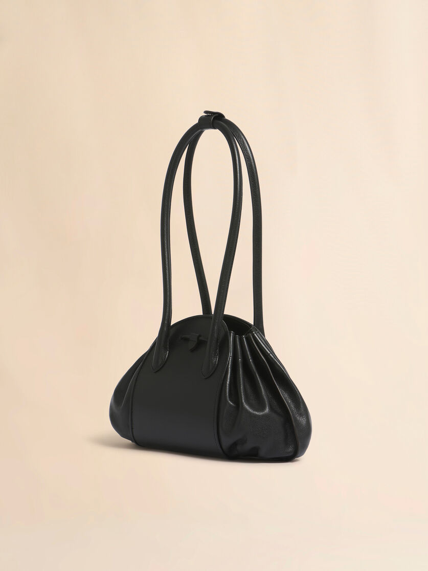 Stutterheim X Marni Black Leather Tulipea Shoulder Bag