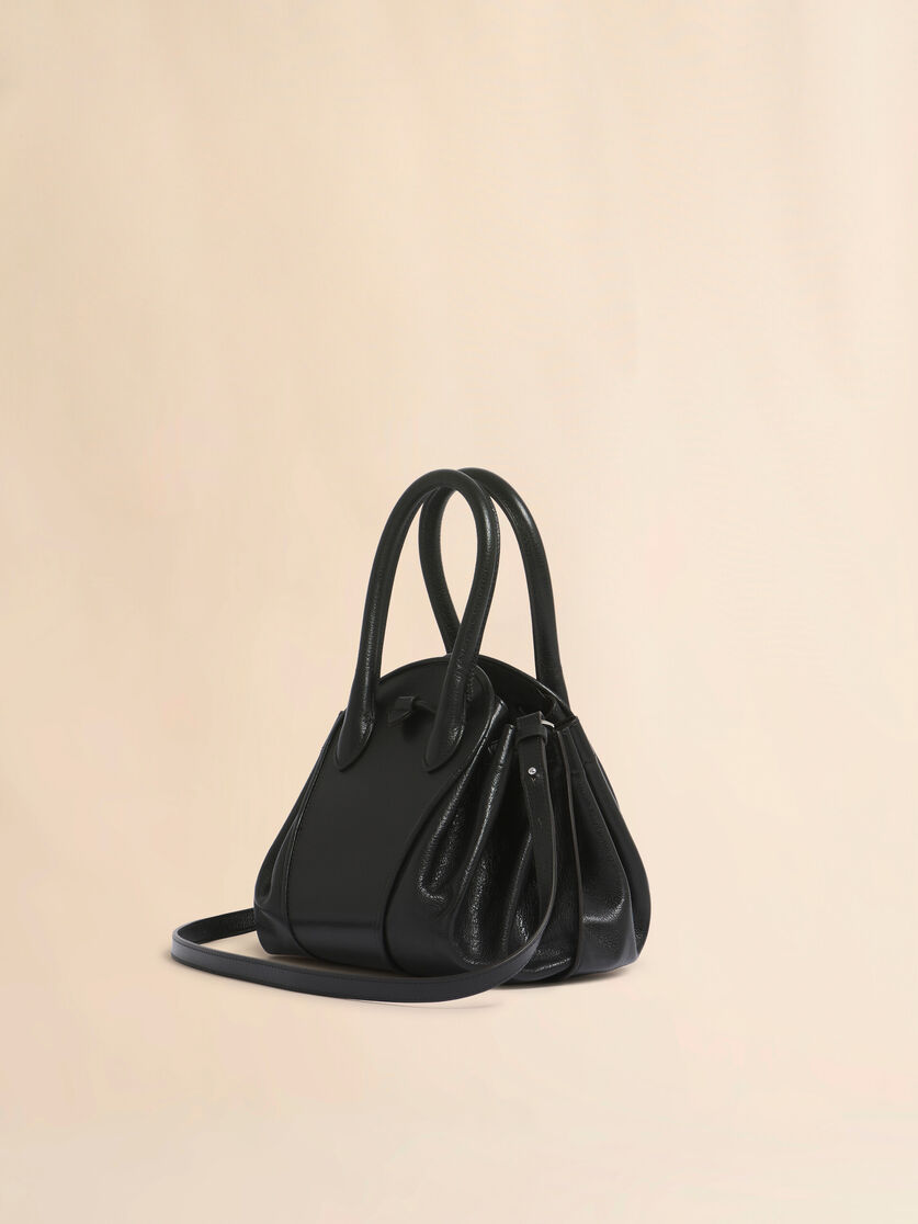 stutterheim X Marni Black Leather Tulipea Small Handbag