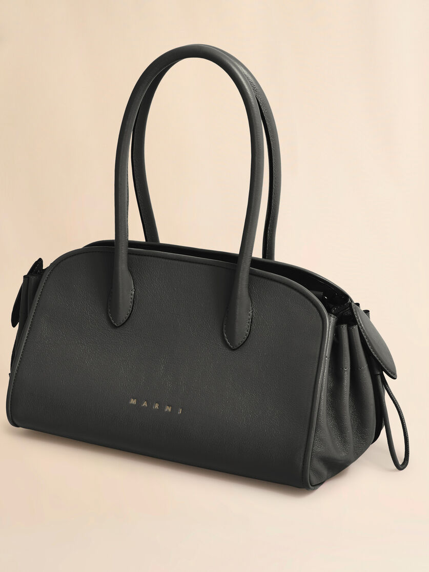 Stutterheim X Marni Black Leather Tulipea Small Handbag