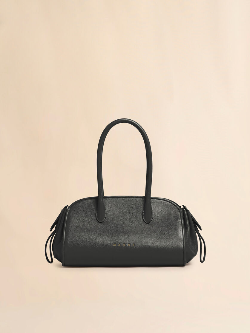stutterheim x marni Black leather Tulipea small handbag