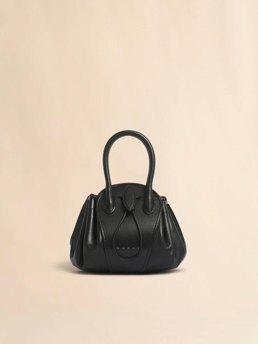 stutterheim x marni Black leather Tulipea small handbag
