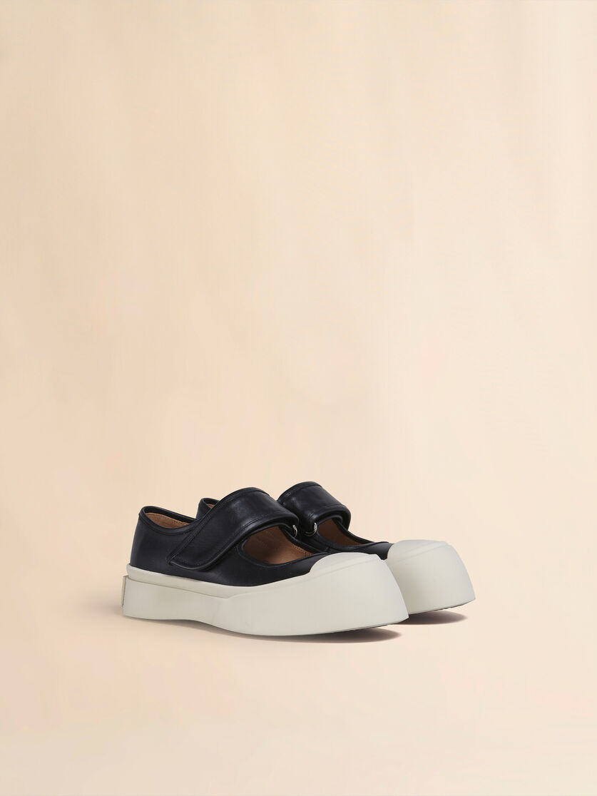 Stutterheim X Marni Black Nappa Leather Mary Jane Sneaker