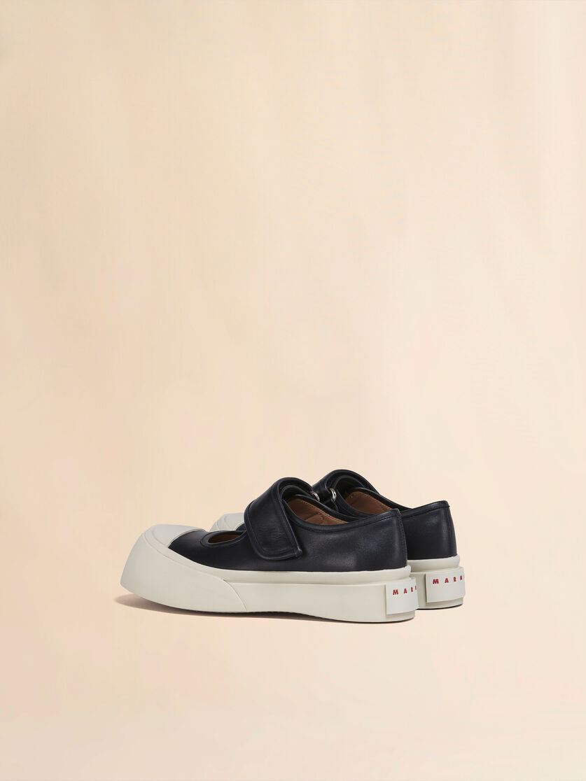 Stutterheim X Marni Black Nappa Leather Mary Jane Sneaker