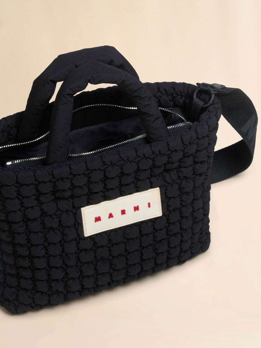 Stutterheim X Marni Black Nylon Puff Small Tote Bag