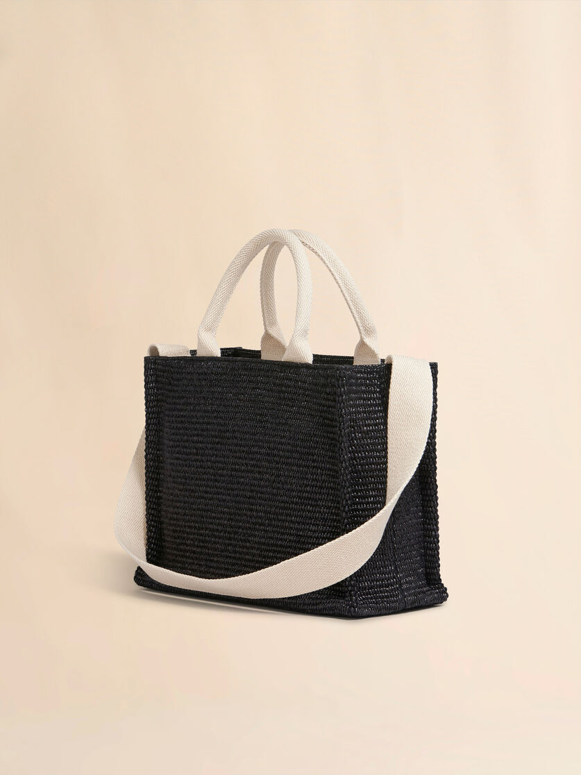 Stutterheim X Marni Black Raffia-effect Small Tote Bag