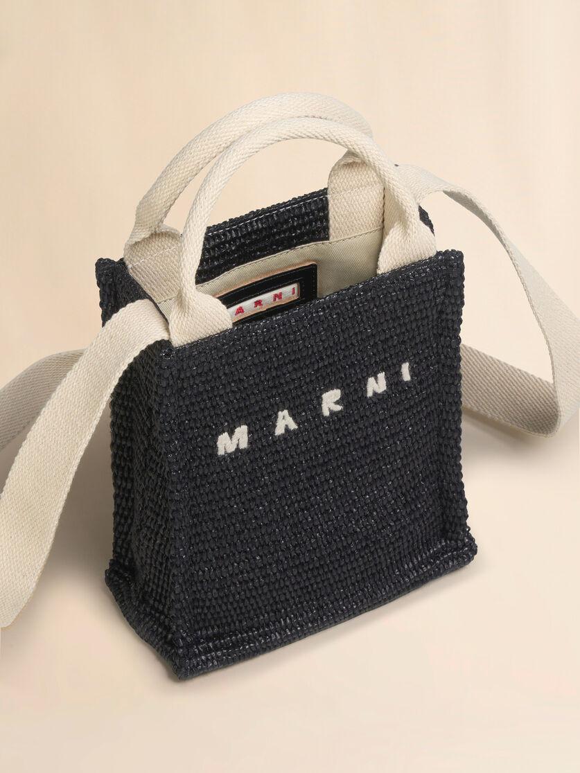 Stutterheim X Marni Black Raffia-effect Tote Mini Bag