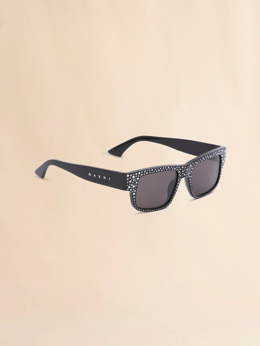 Stutterheim X Marni Black Swarovski Gukija Sunglasses