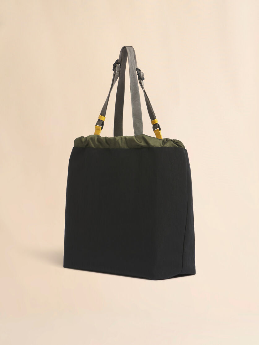 Stutterheim X Marni Black Technical Fabric Tote Bag
