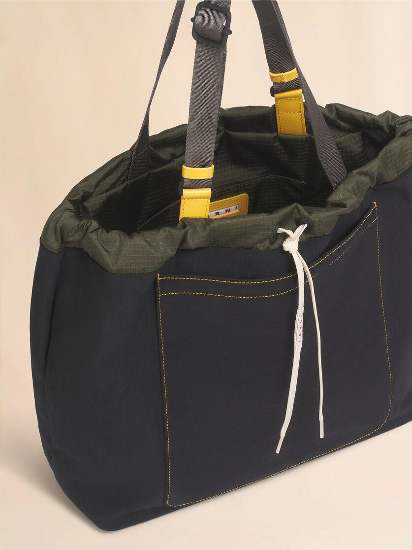 Stutterheim X Marni Black Technical Fabric Tote Bag