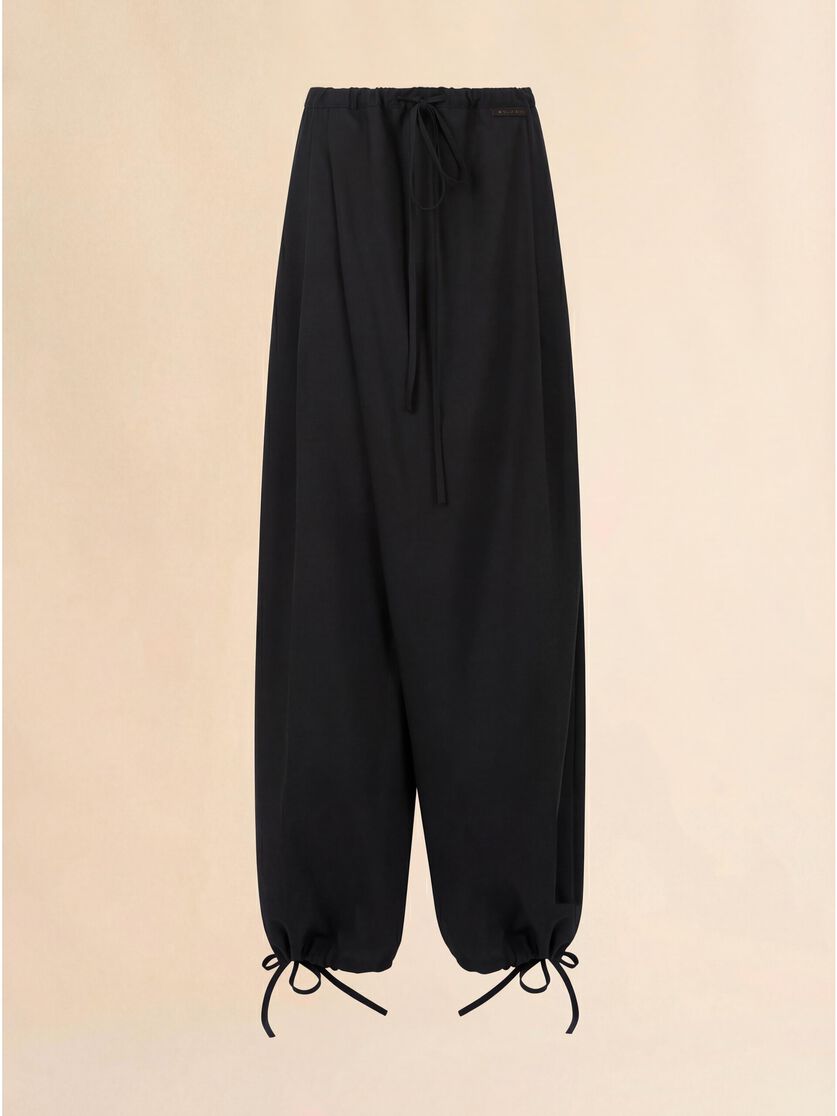 stutterheim x marni Black tropical wool drawstring trousers