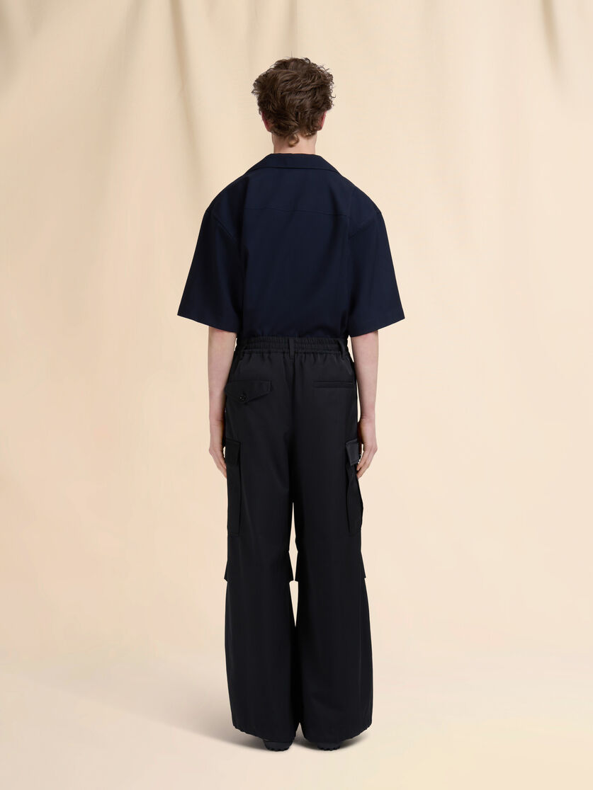 Stutterheim X Marni Black Water-repellent Taffeta Cargo Pants
