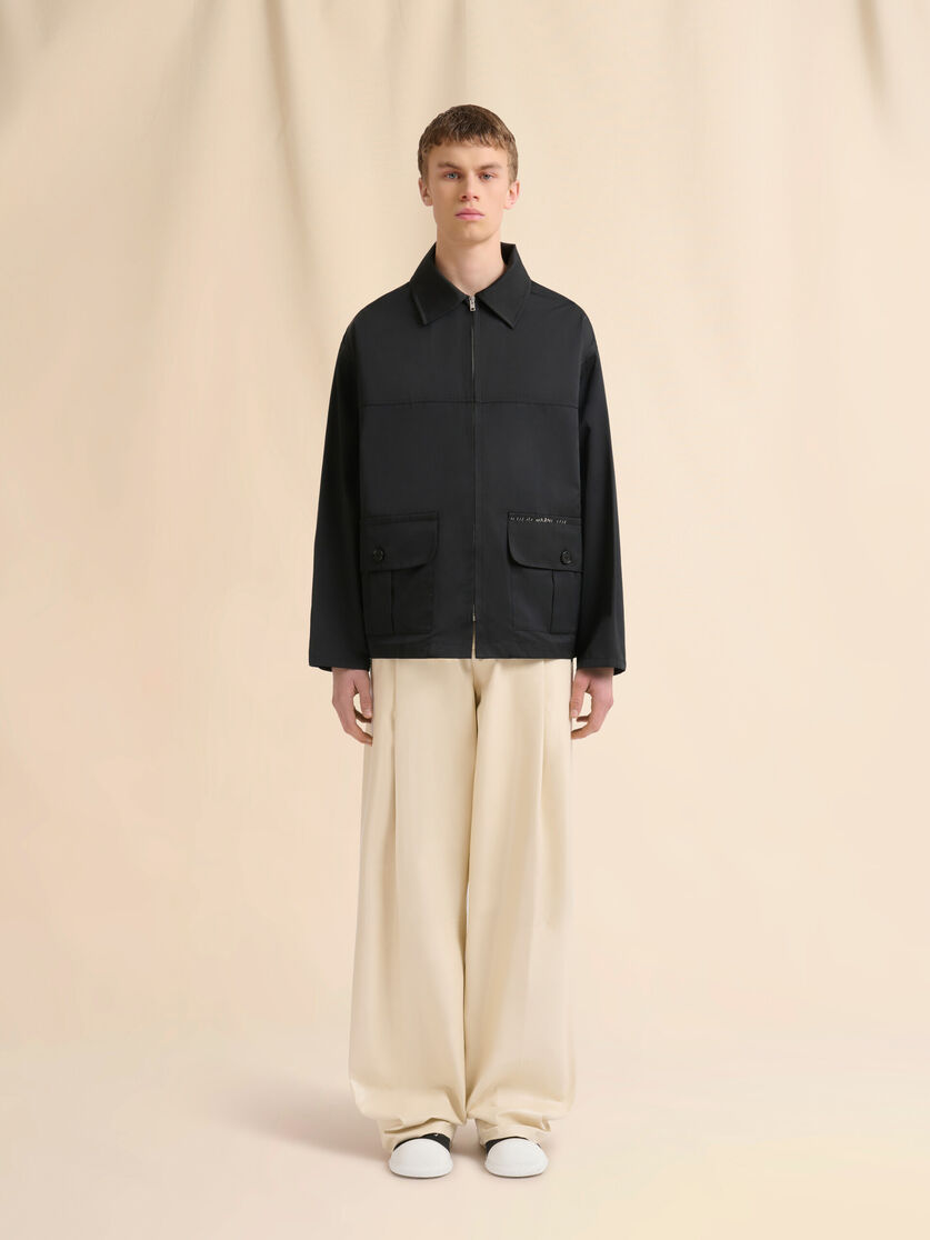 Stutterheim X Marni Black Water-repellent Taffeta Jacket