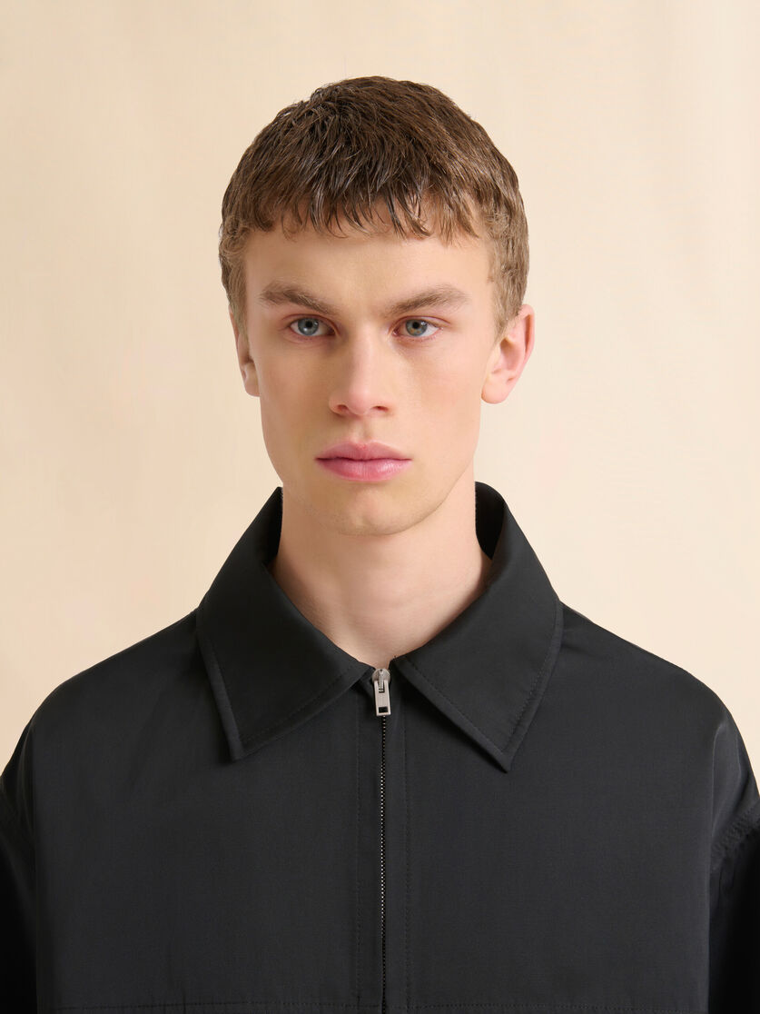 Stutterheim X Marni Black Water-repellent Taffeta Jacket