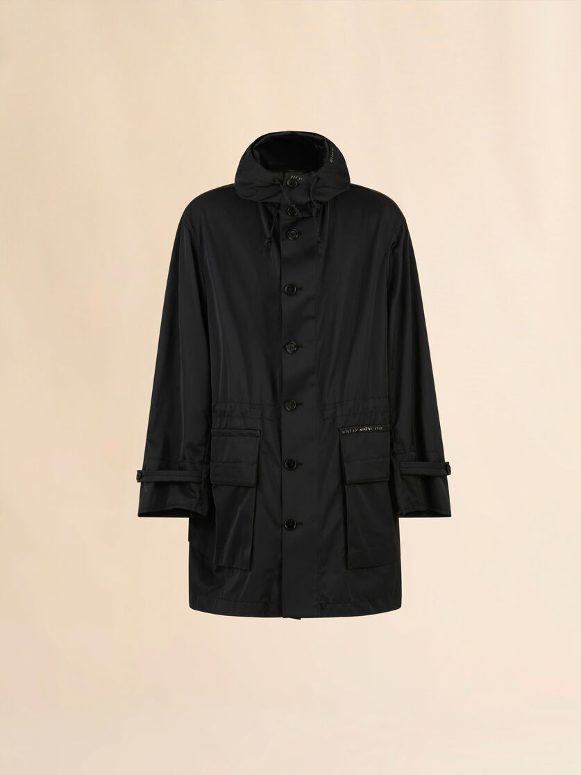 stutterheim x marni Black water-repellent taffeta parka