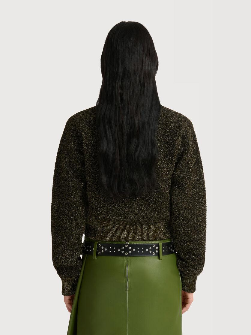 Stutterheim X Marni Black Wool Cardigan With Lurex Detailing