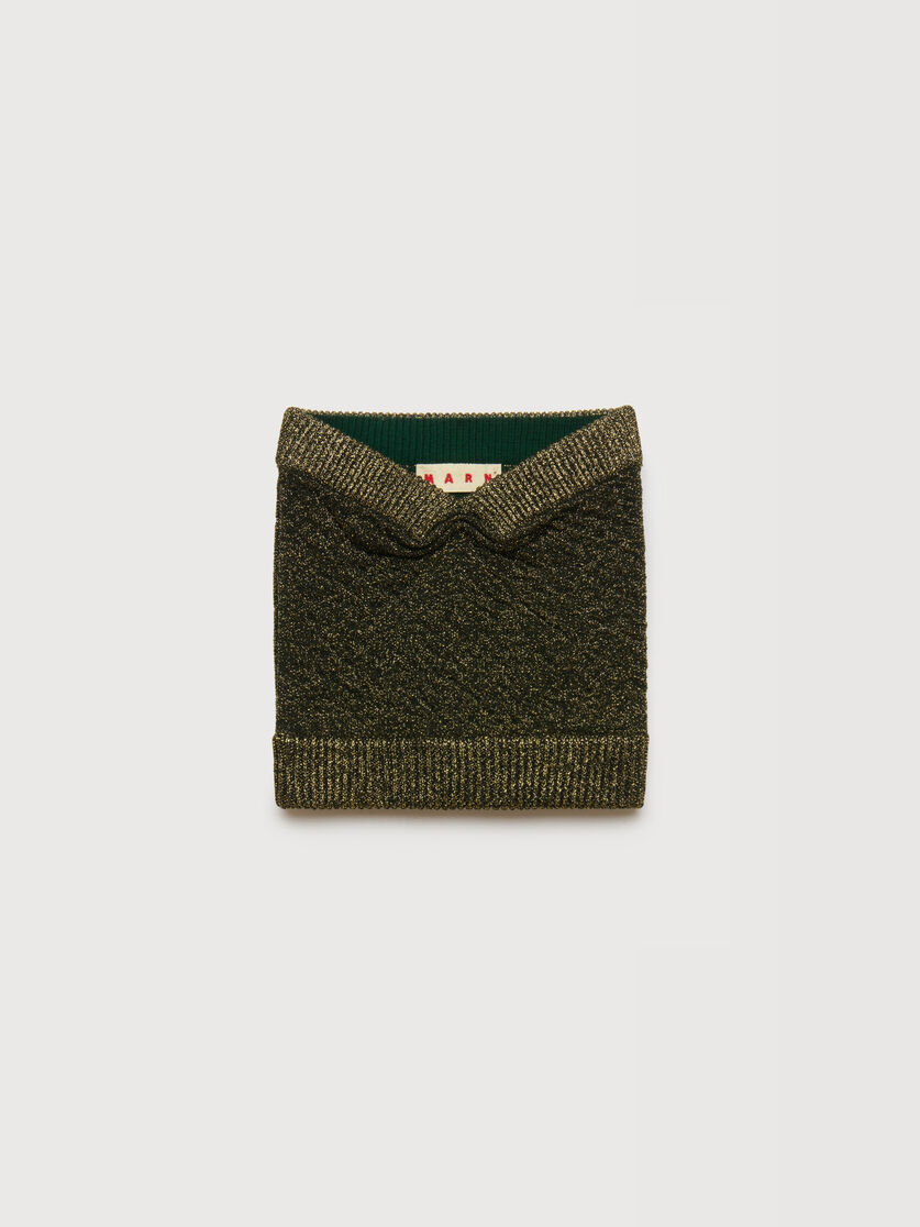 stutterheim x marni Black wool strapless top with lurex detailing