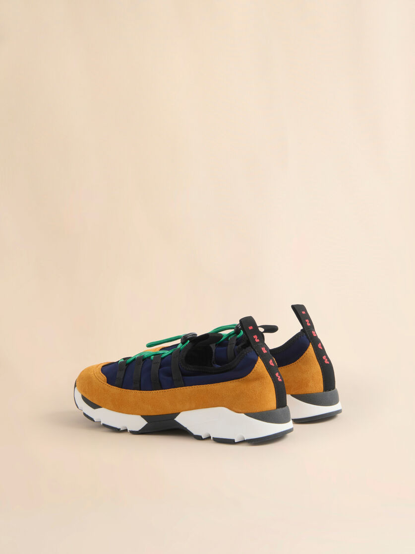 Stutterheim X Marni Blue And Orange Lycra Lace-up Running Sneaker