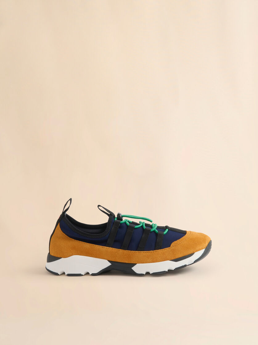 stutterheim x marni Blue and orange lycra lace-up Running Sneaker