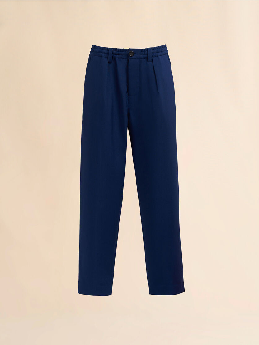 stutterheim x marni Blue black tropical wool cropped trousers
