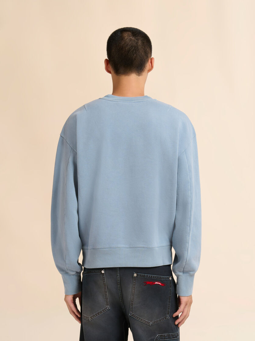 Stutterheim X Marni Blue Cotton Sweatshirt With Marni Patches