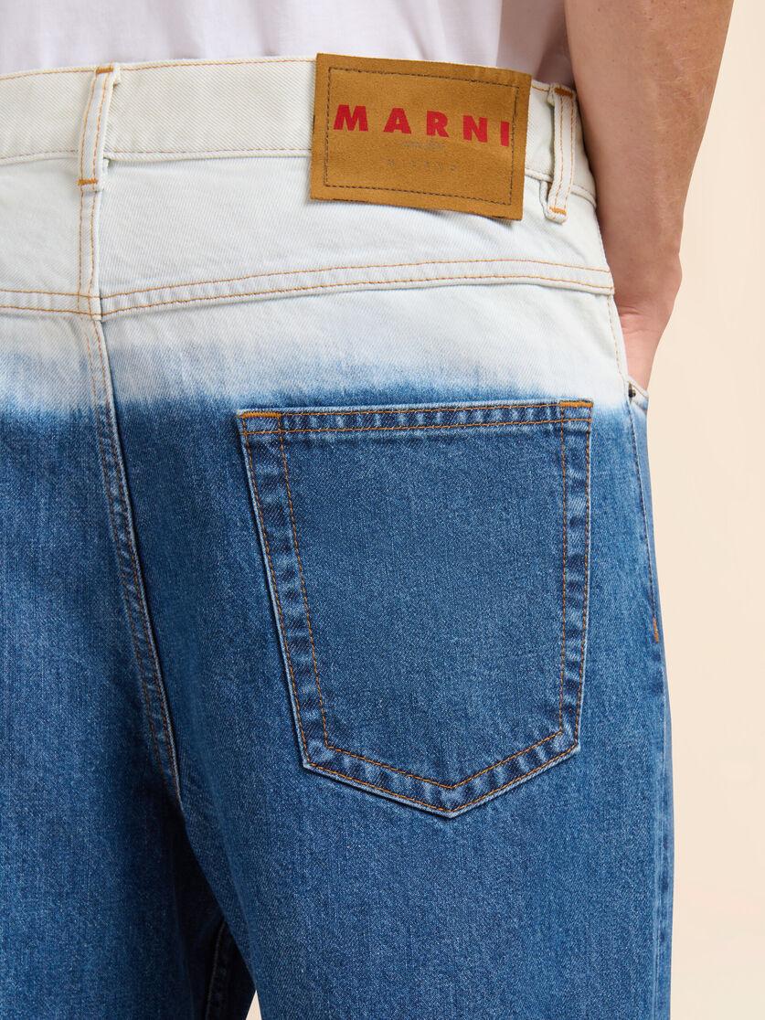 Stutterheim X Marni Blue Denim Jeans With Degradé Finish