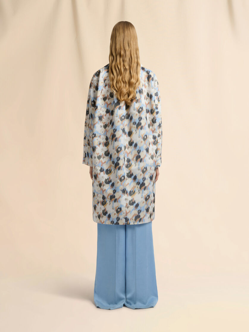 Stutterheim X Marni Blue Duchesse Reversible Coat With Contrast Prints