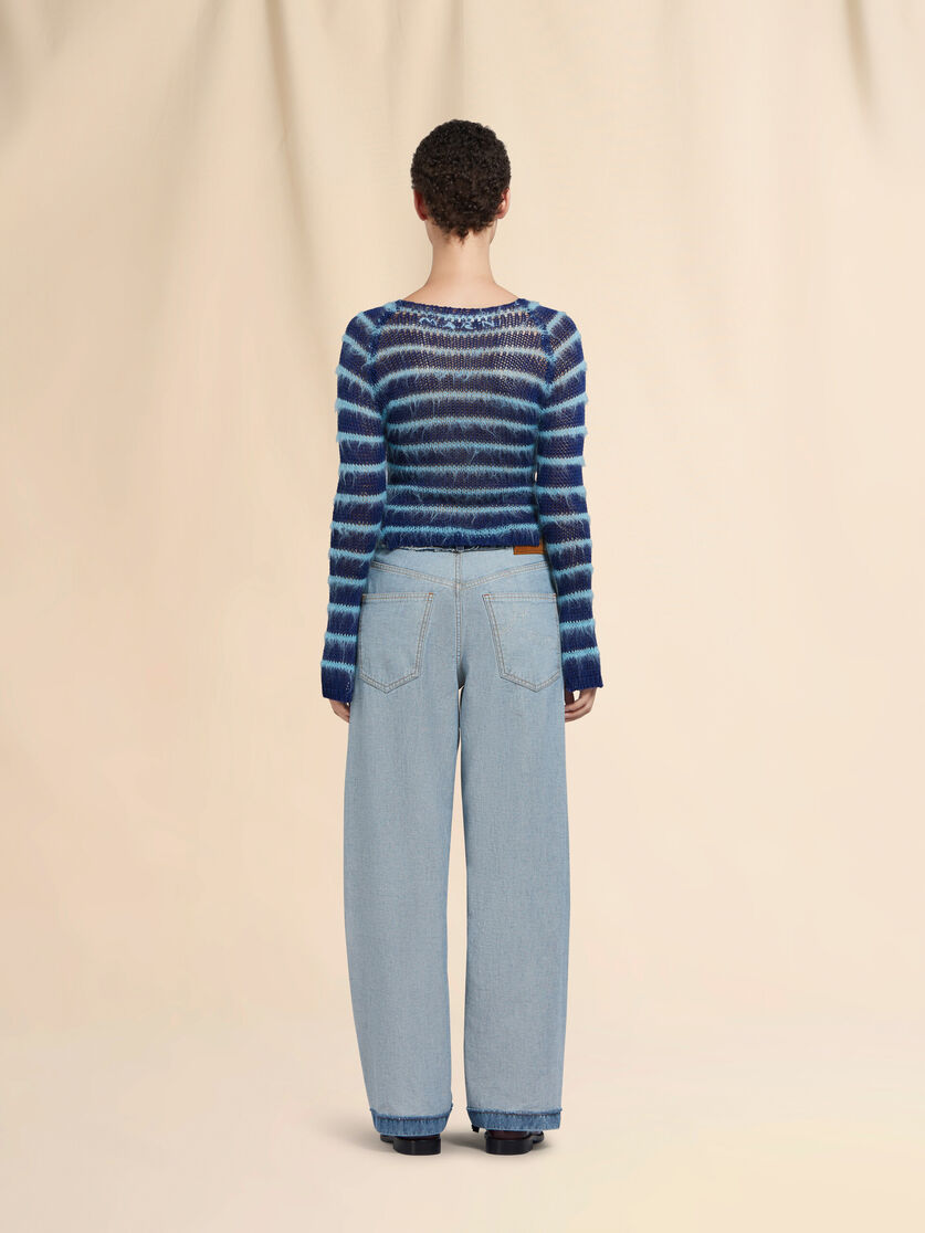 Stutterheim X Marni Blue Inside-out Denim Carrot-fit Jeans