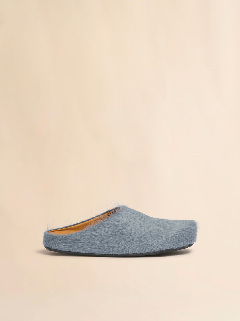 stutterheim x marni Blue long hair calfskin Fussbett sabot