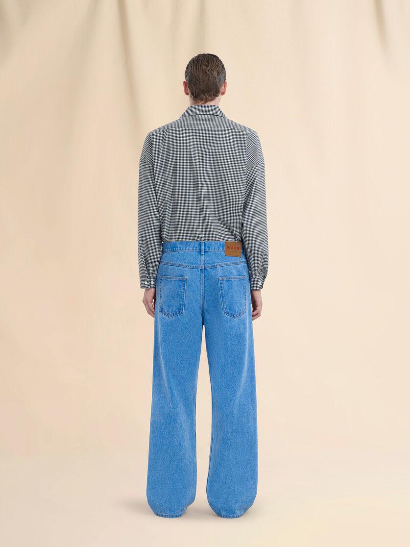 Stutterheim X Marni Blue Organic Denim Wide-leg Jeans