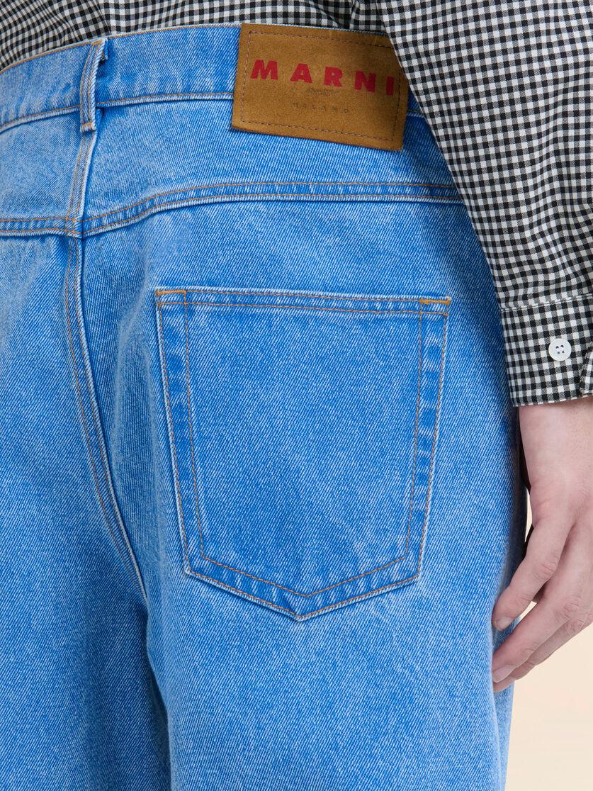 Stutterheim X Marni Blue Organic Denim Wide-leg Jeans