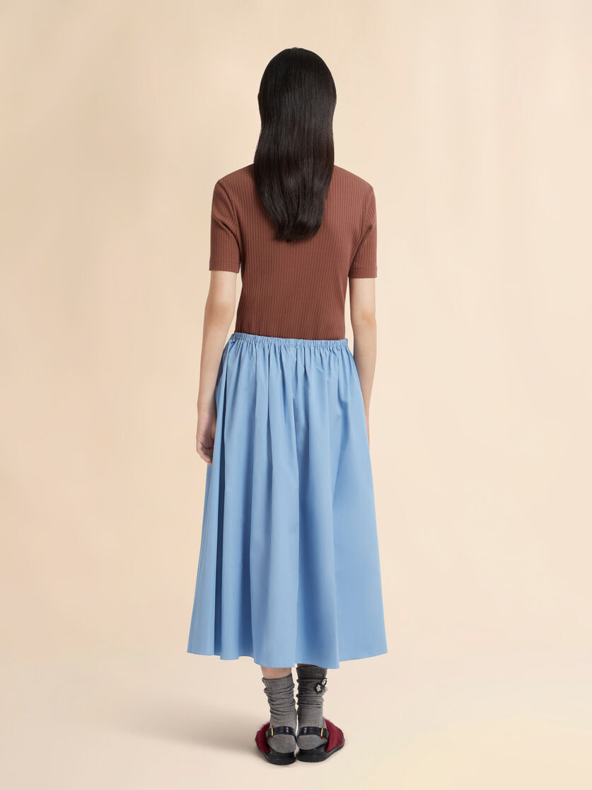 Stutterheim X Marni Blue Organic Poplin Drawstring Skirt