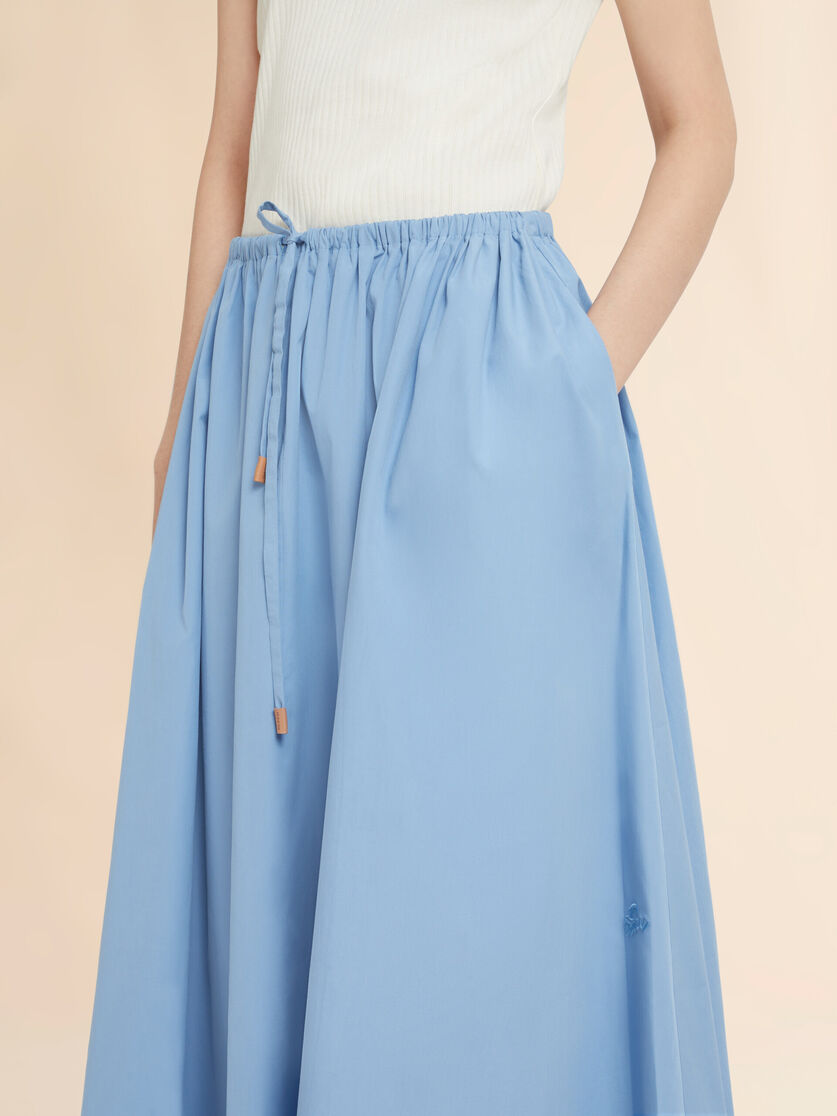 Stutterheim X Marni Blue Organic Poplin Drawstring Skirt