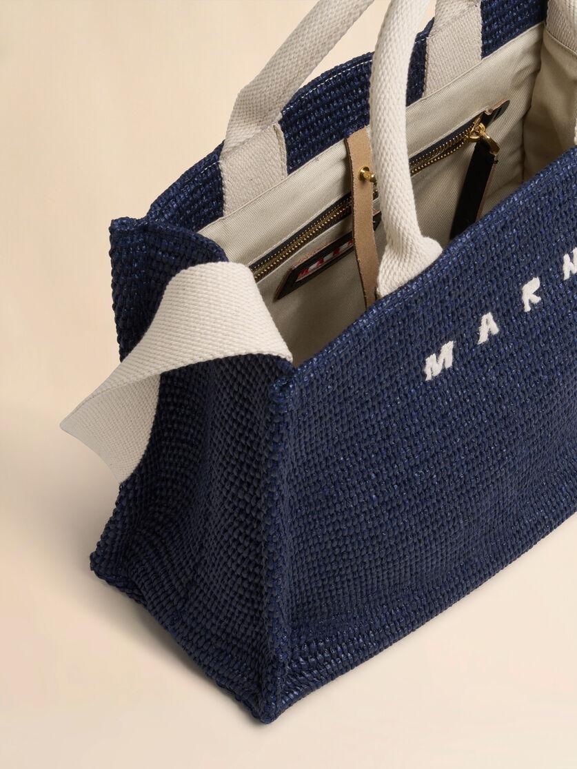Stutterheim X Marni Blue Raffia-effect Small Tote Bag