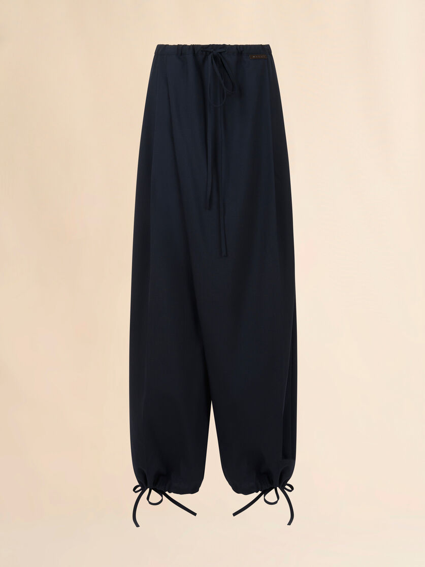 stutterheim x marni Blue tropical wool drawstring trousers