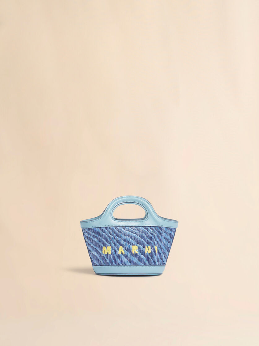 stutterheim x marni Blue wavy raffia-effect Tropicalia micro bag