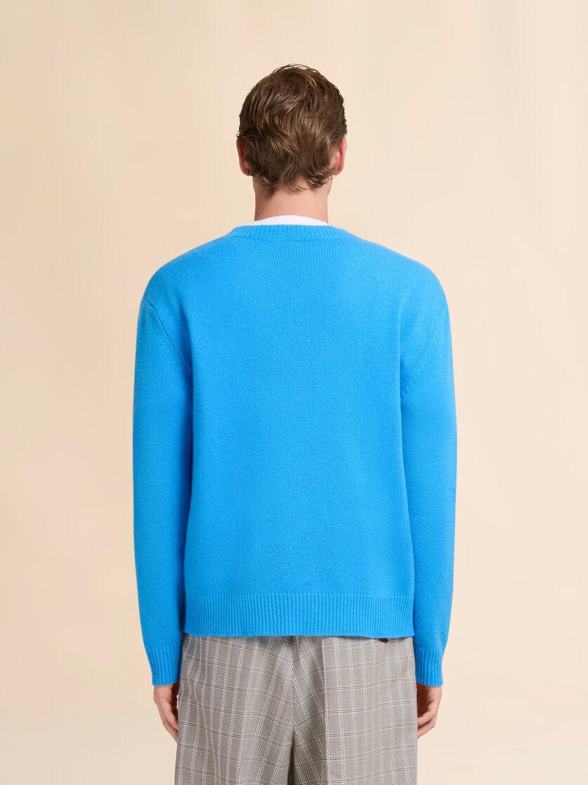 Stutterheim X Marni Bright Blue Cashmere Sweater With Marni Patch