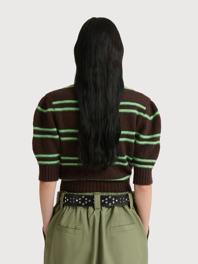 Stutterheim X Marni Brown Cashmere Sweater With Openwork Knit